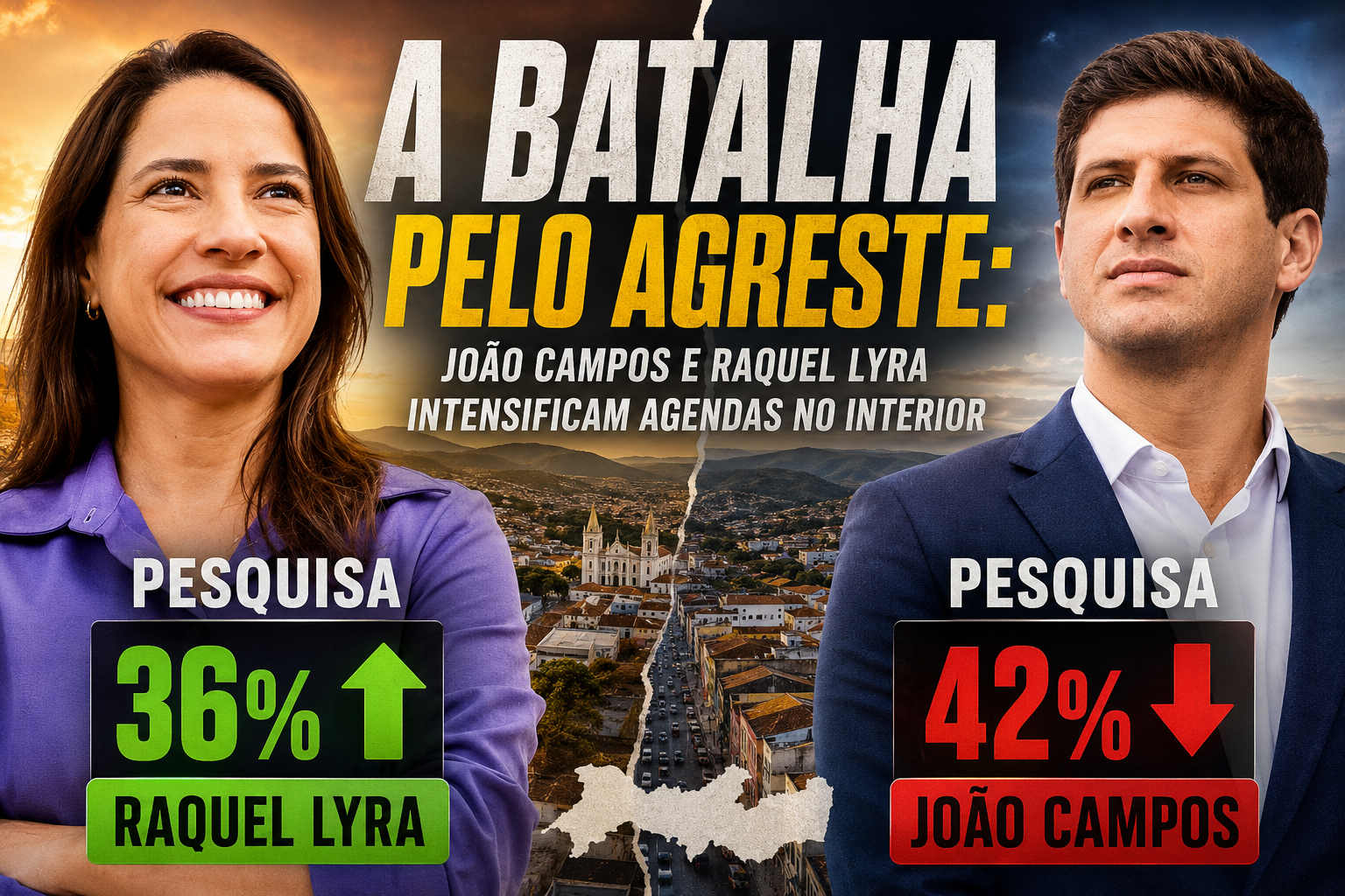 A Batalha pelo Agreste: João Campos e Raquel Lyra intensificam agendas no interior
